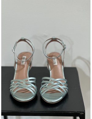 Sandalo azzurro metallizato